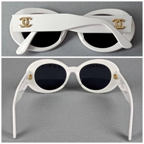 oversized vintage chanel sunglasses|chanel sunglasses with clear sides.